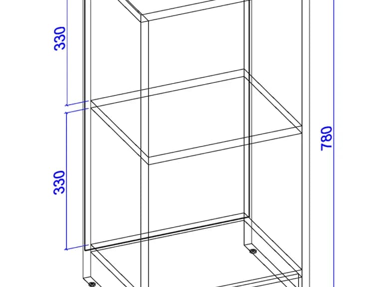 Shelving unit 780x400x303 beech 2