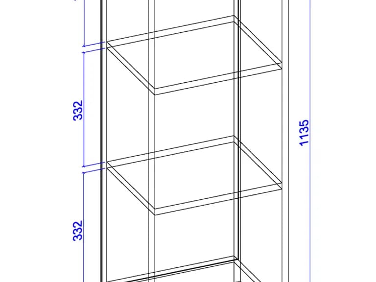 Shelving unit 1135x400x303 beech 2