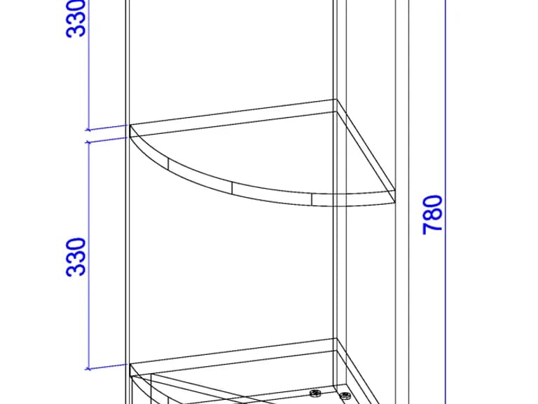 Console corner 780x300x330 beech 2