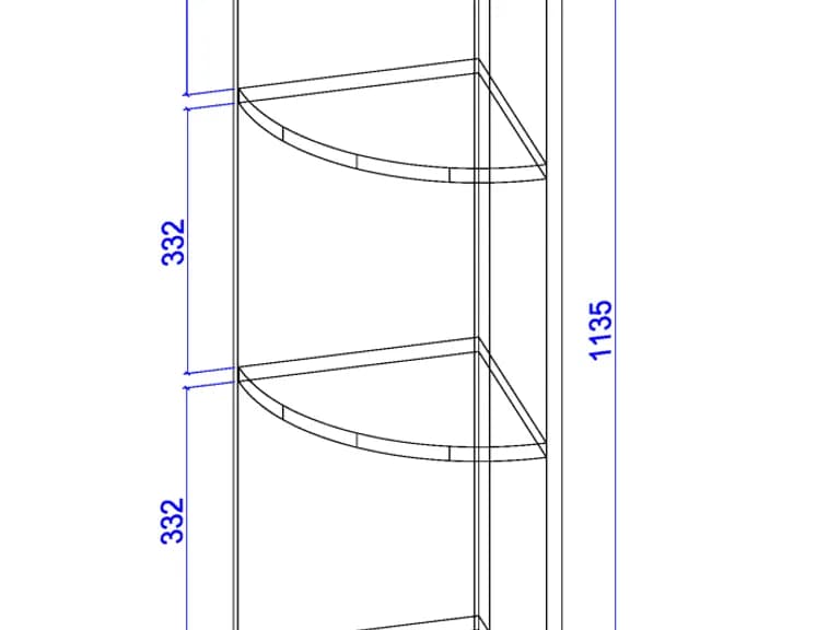 Corner console 1135x300x330 beech 2