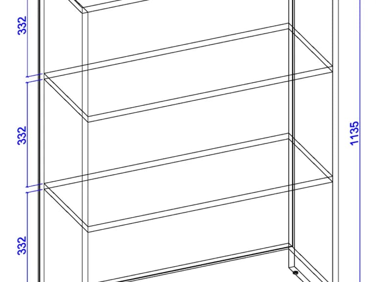 Shelving unit 1135x800x303 wenge 2