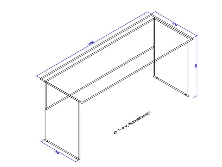 Стіл письмовий 1600x600x750 2